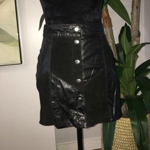 Patchy Button Down Skirt